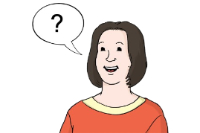 Frau, die eine Frage hat