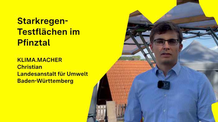 Christian Bernhart von der Landesanstalt für Umwelt Baden-Württemberg blickt in die Kamera während er interviewt wird.