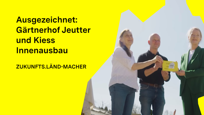 Plakette der Auszeichnung ZUKUNFTS.LÄND.MACHER.