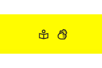 Symbol für Leichte Sprache und Symbol für Gebärdensprache.