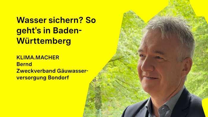 Im Interview: Bernd Dürr vom Zweckverband Gäuwasserversorgung Bondorf, lächelnd mit seitlichem Blick.